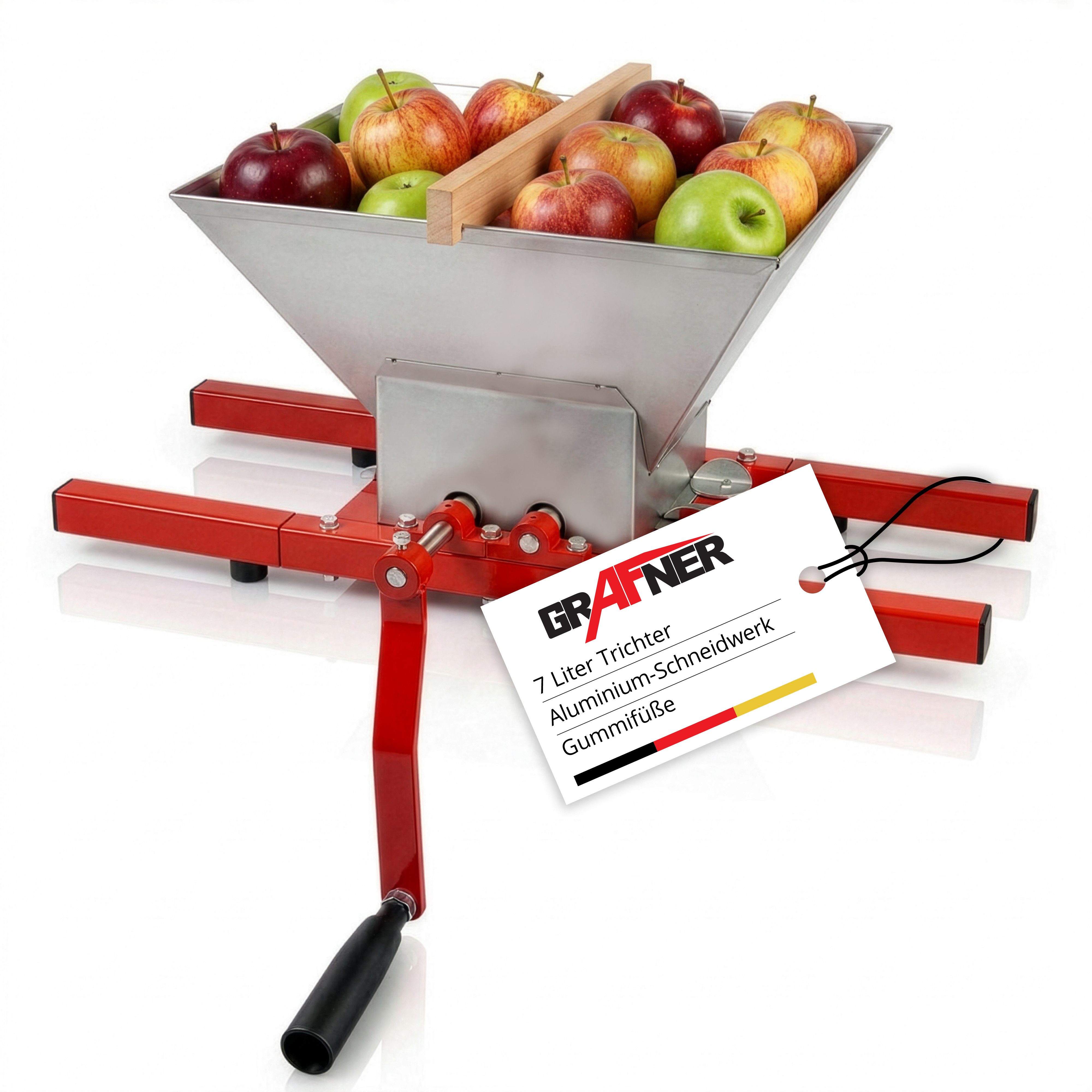 Grafner Obstpresse Obstmühle Obstpresse Ensafter Saftpresse, aus Aluminium-Druckguss