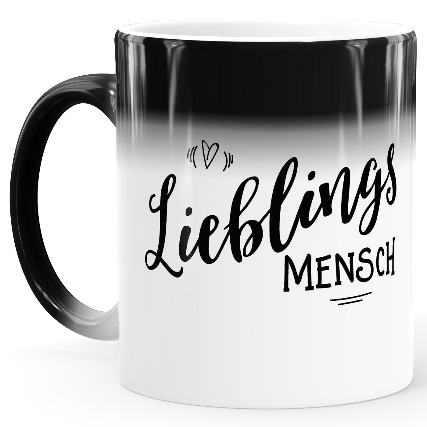 MoonWorks Tasse Zaubertasse Farbwechsel-Tasse Lieblingsmensch besonderes Geschenke Freundschaft Liebe Familie MoonWorks®, Keramik
