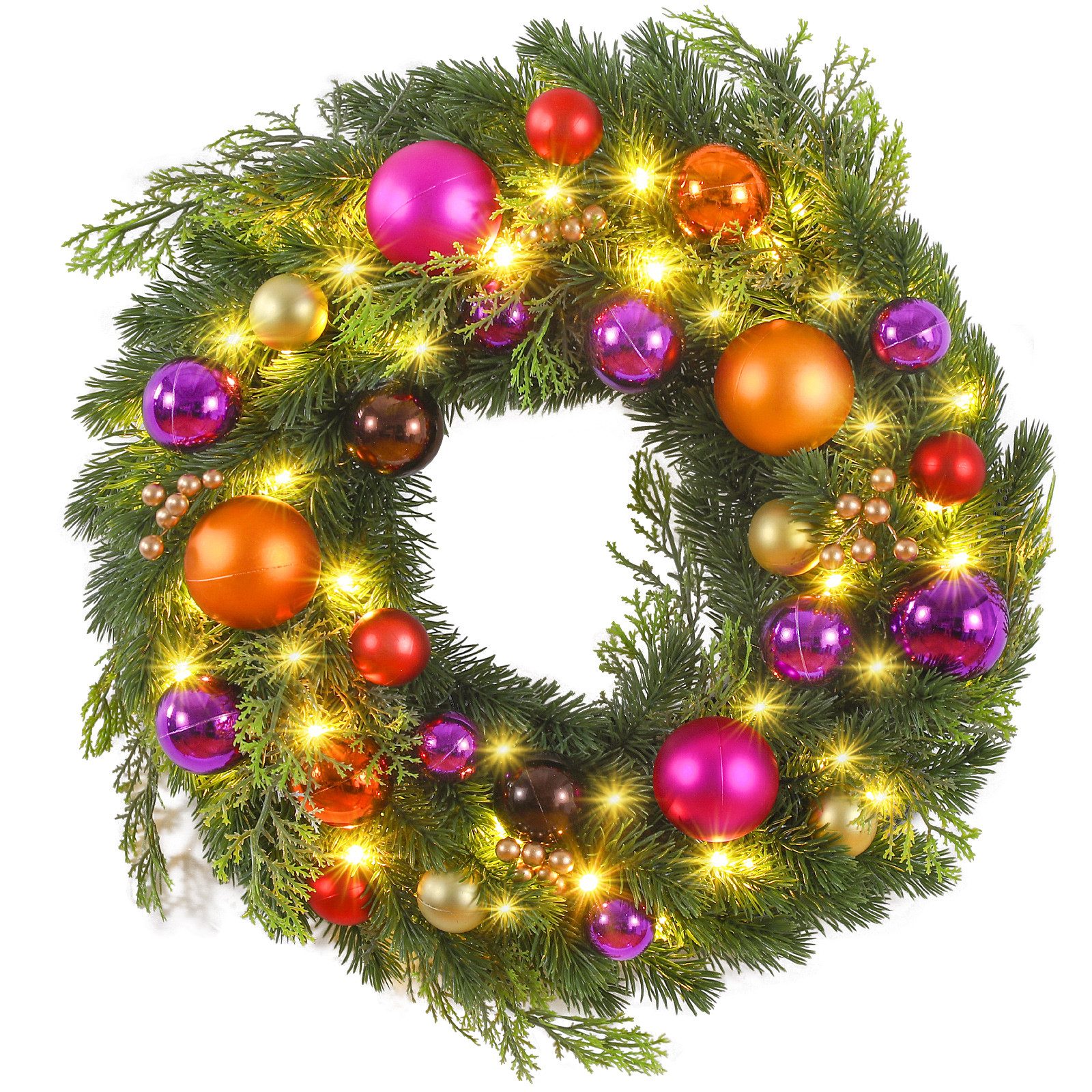 Elegear Lichterkette Buntes LED Weihnachtskranz 40 günstig online kaufen