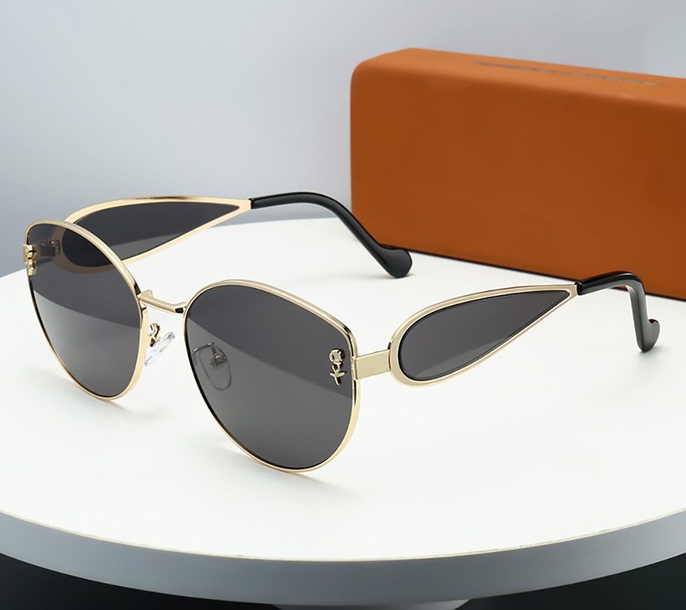 PACIEA Sonnenbrille Rundrahmen Metall UV Schutz Outdoor Mode Elegant