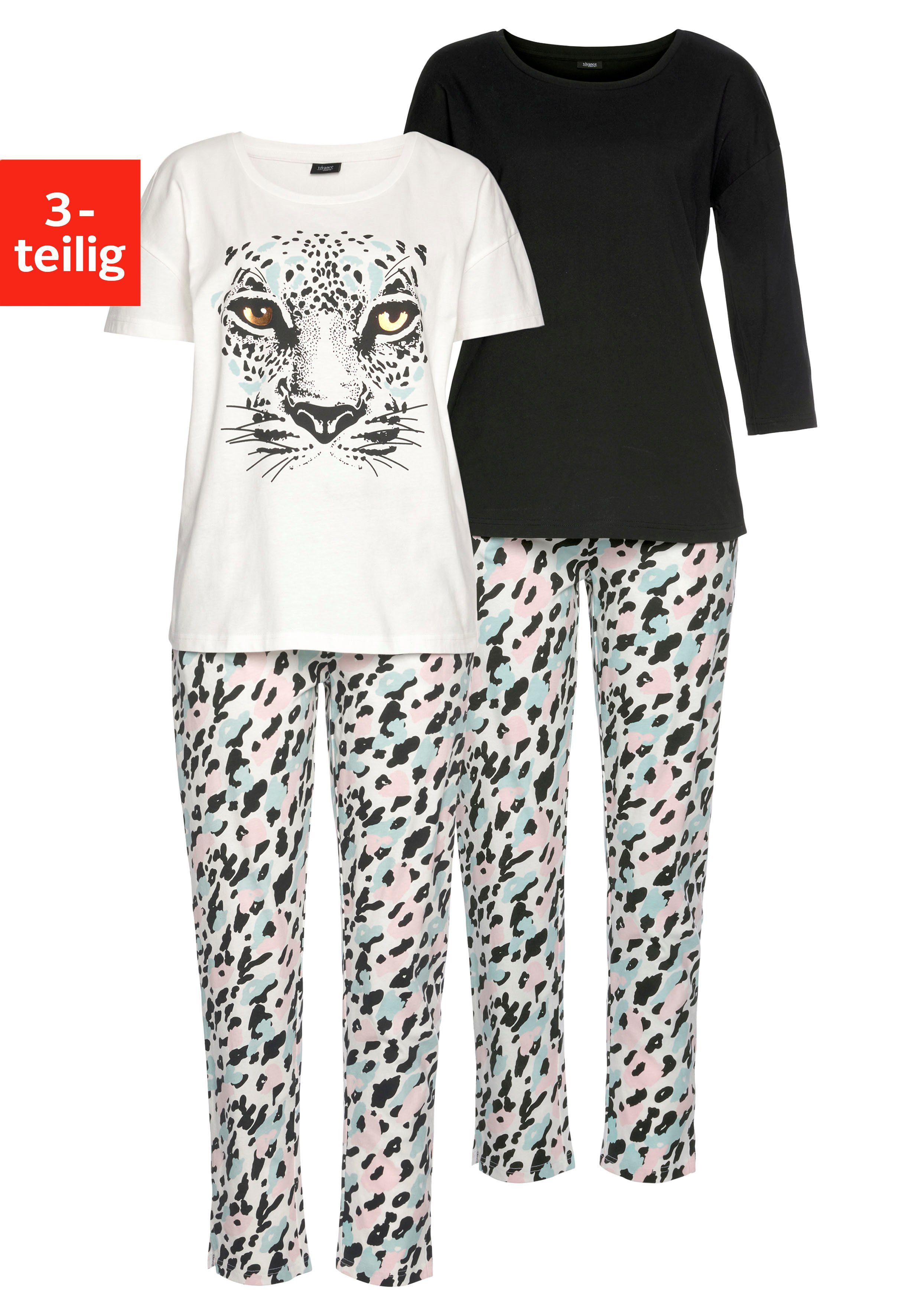 Buffalo Schlafanzug (3 tlg) mit Leo Motiv | Pyjama-Sets