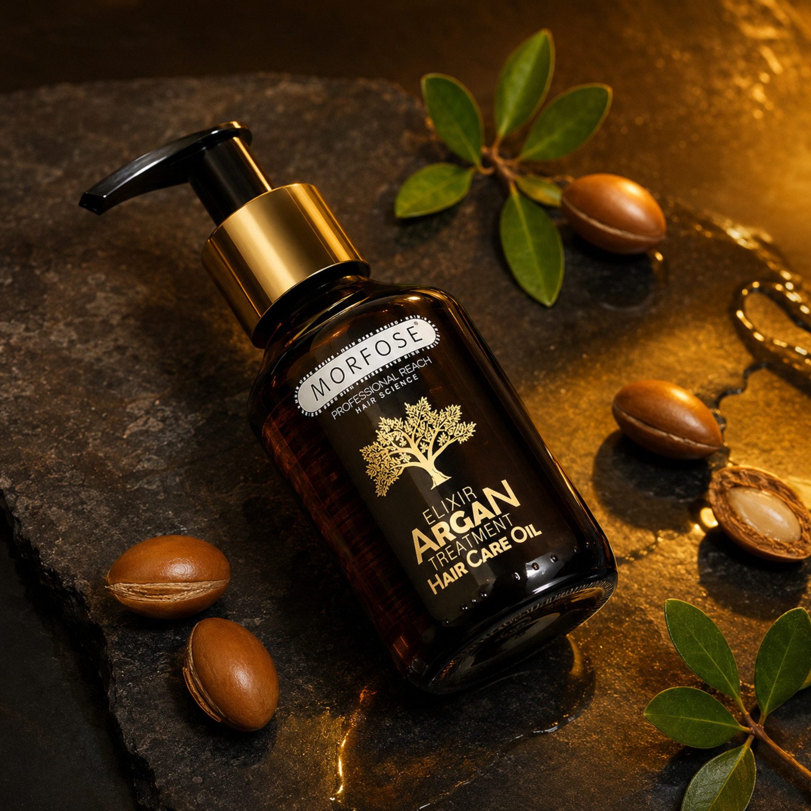 Morfose Haaröl Morfose Professional Argan & Keratin Haarpflegeöl 100ml - 2 Variant, mit Arganöl und pflanzlichen Extrakten