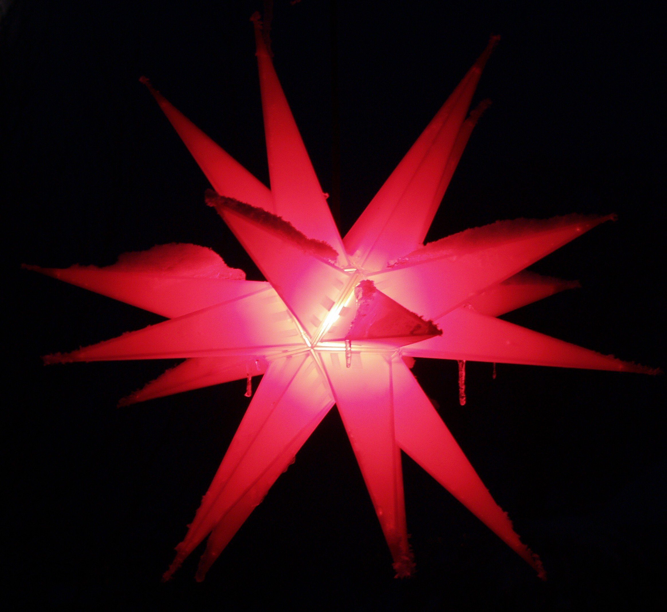 Guru-Shop LED-Stern für außen LED Ministern Baltasar für innen und außen -.., LED-Leuchtmittel fest verbaut