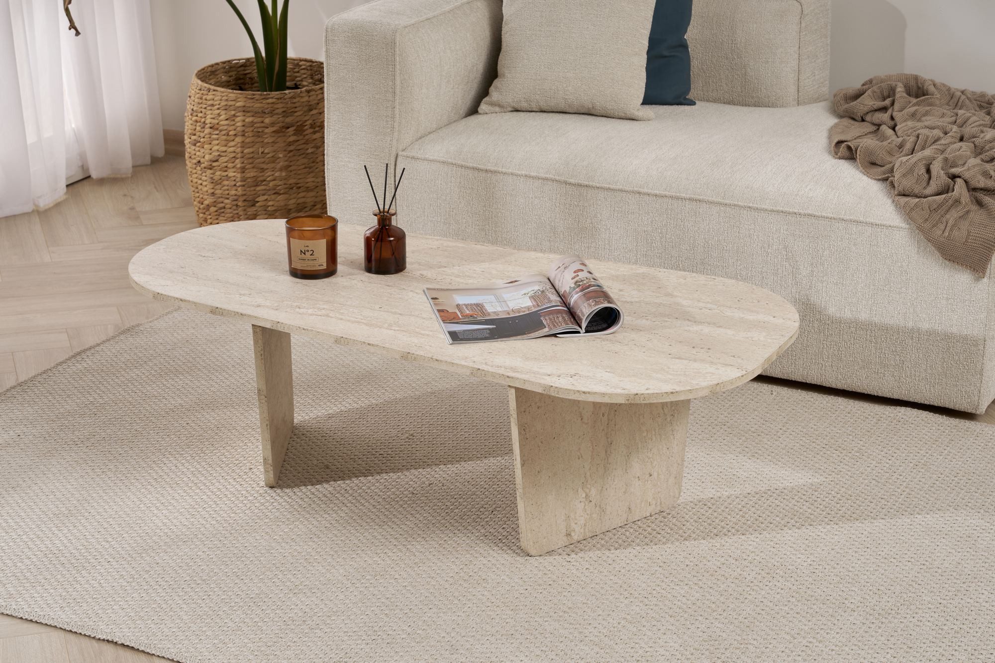 Skye Decor Couchtisch Ovalis (1 Tisch), Ovale Tischplatte