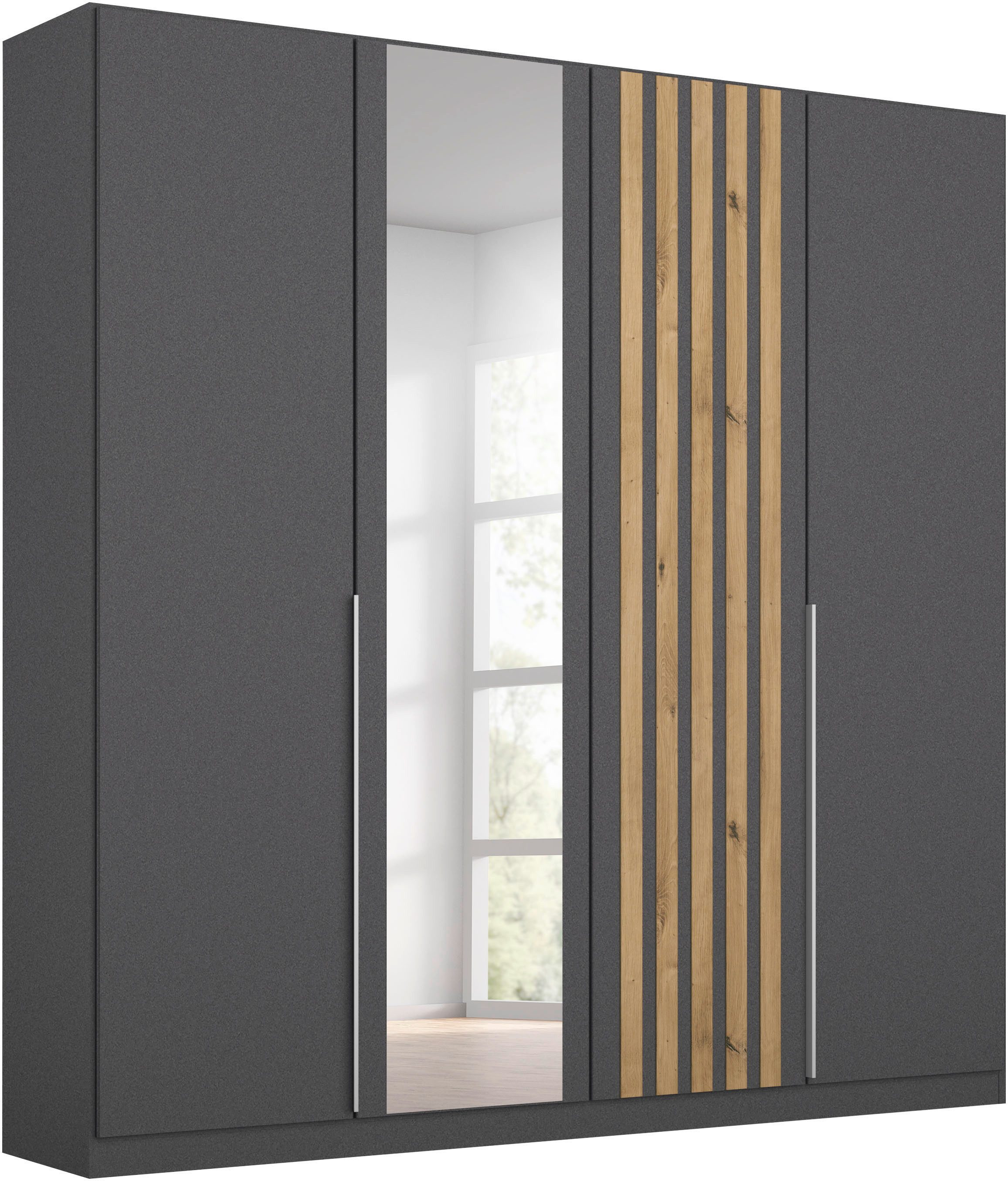 Drehtürenschrank Kleiderschrank Schrank Garderobe Breiten 181/226/271 cm LAMELLA