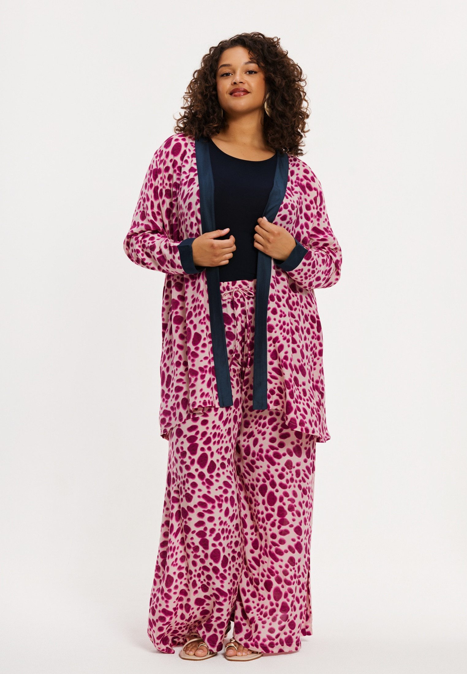 YOEK Cardigan Damen Strickjacke Flare Fit