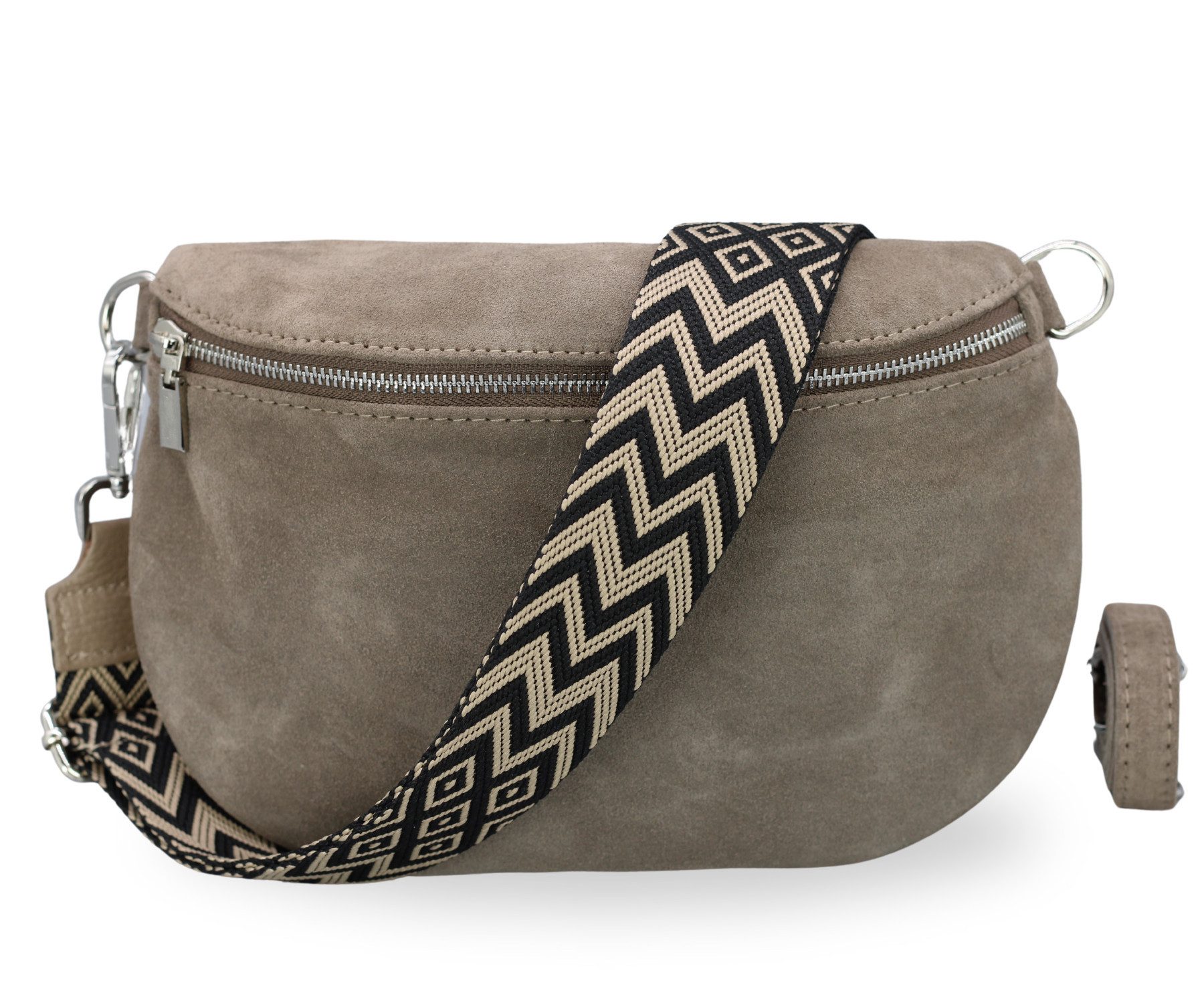 BRISE TASCHE Schultertasche AFIA Suede Bauchtasche Damen Echtes Wildleder C günstig online kaufen