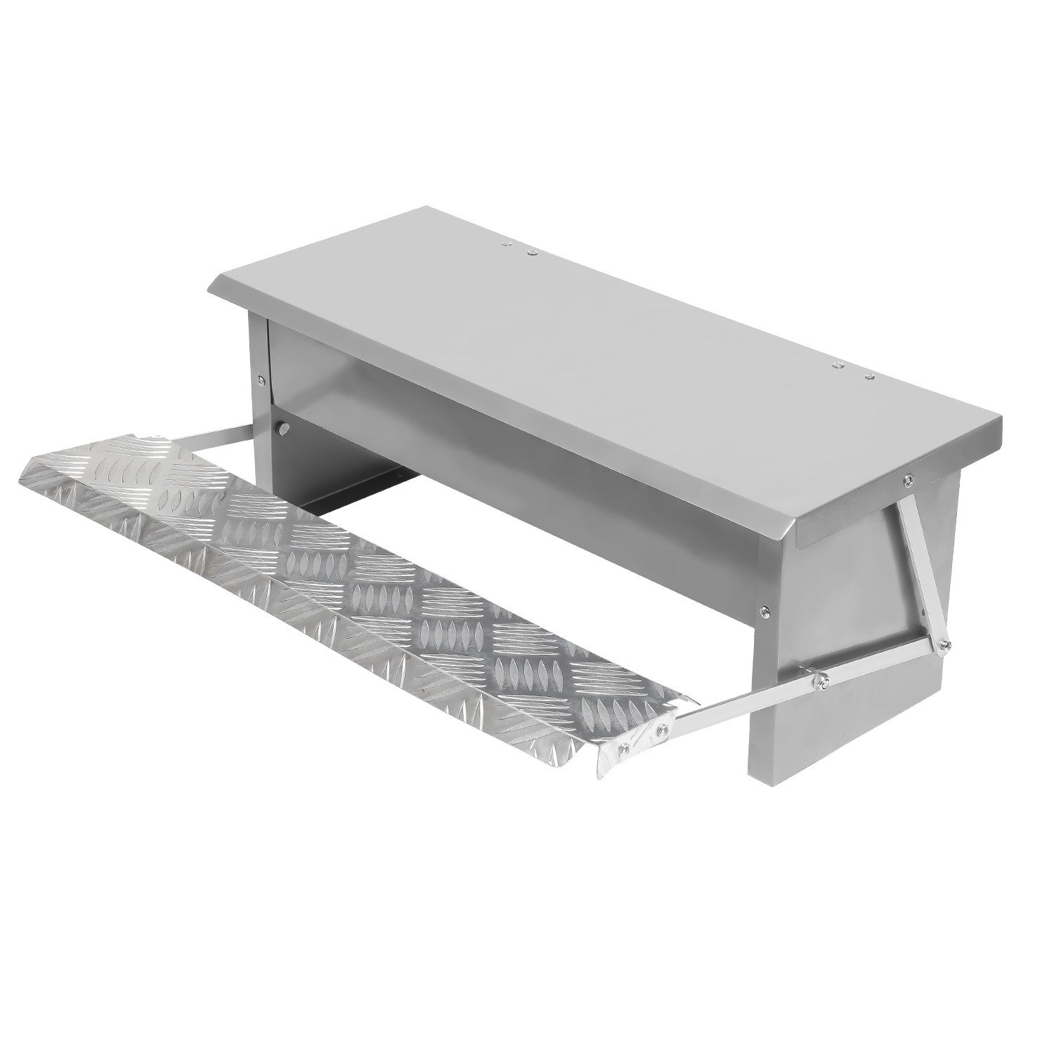 Clanmacy Futterautomat Automatischer Hühner Feeder futtertröge & futterautomaten für geflügel, Verzinkter Stahl Futtertrog für Geflügel Hühner, Enten, Gänse, 5KG