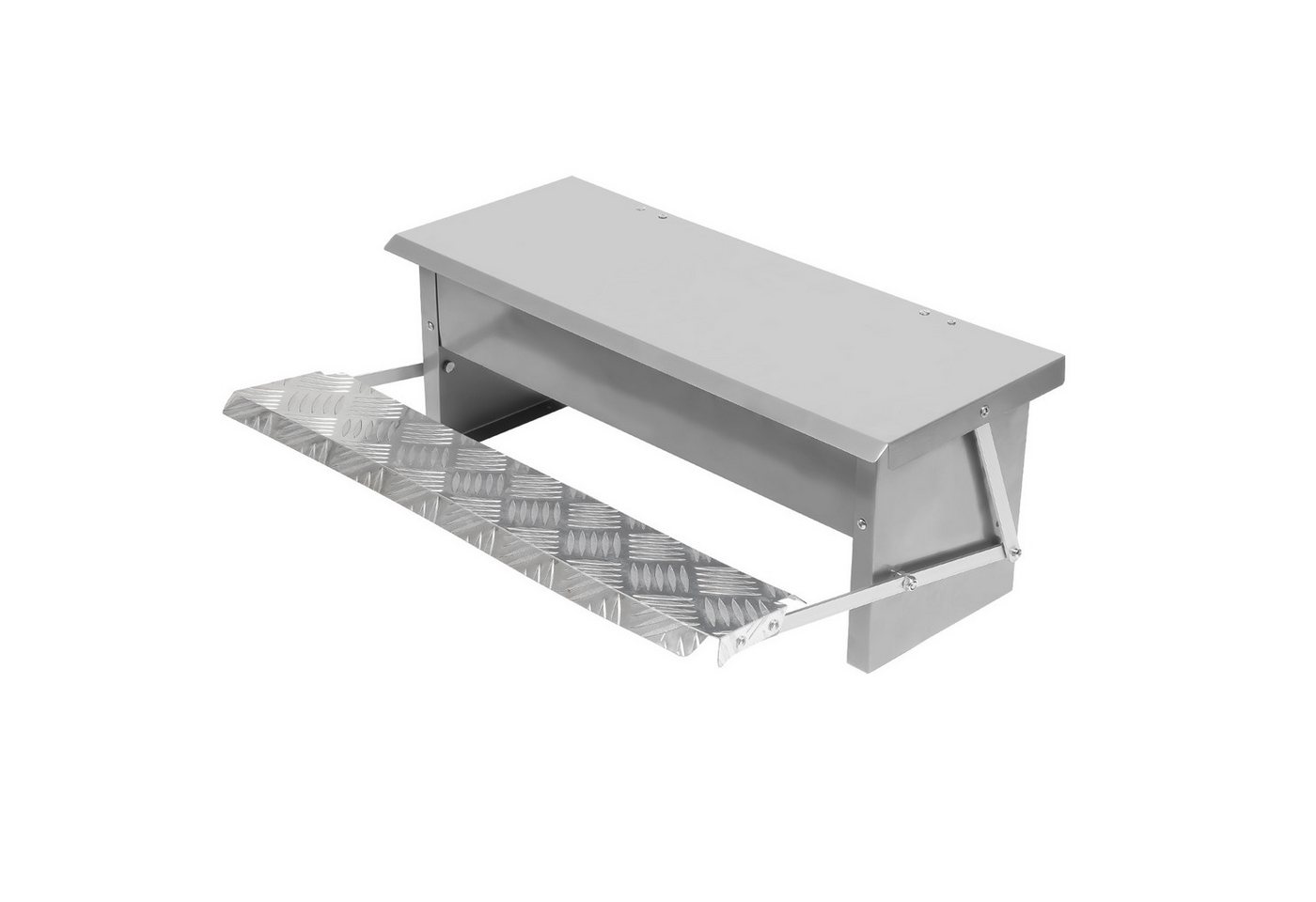 Clanmacy Futterautomat Automatischer Hühner Feeder futtertröge & futterautomaten für geflügel, Verzinkter Stahl Futtertrog für Geflügel Hühner, Enten, Gänse, 5KG