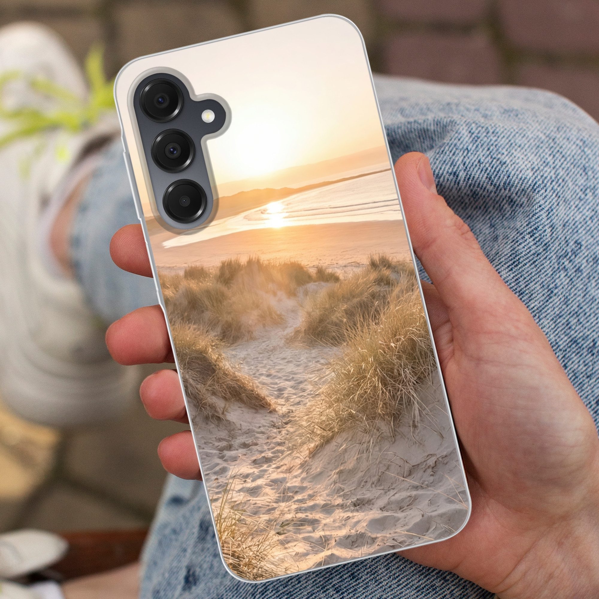MuchoWow Handyhülle für Samsung Galaxy A16 5G Dünen - Strand - Meer, Phone Case, Silikon, Schutzhülle Dünn