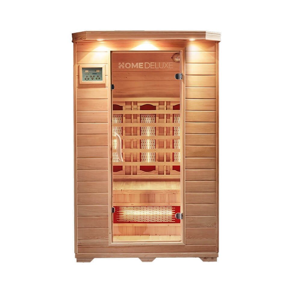 DEKO VERTRIEB BAYERN Infrarotkabine LED Infrarotkabine 120x105 x190 Infrarotsauna Wärmekabine Vollspektrum