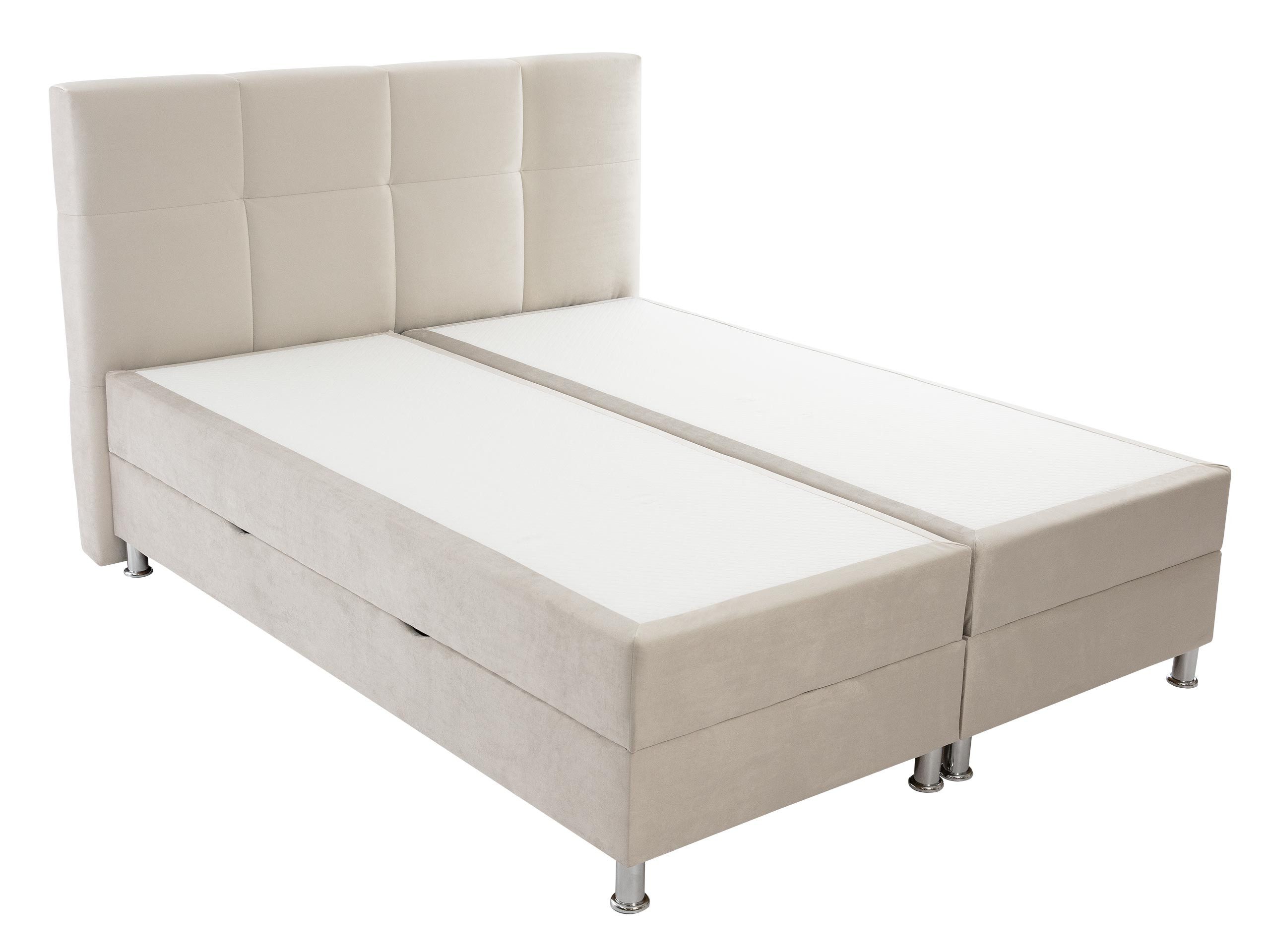 MIRJAN24 Boxspringbett Dave (zwei Bettkästen für die Bettwäsche), Topper, Kopfteil gesteppt und gepolstert