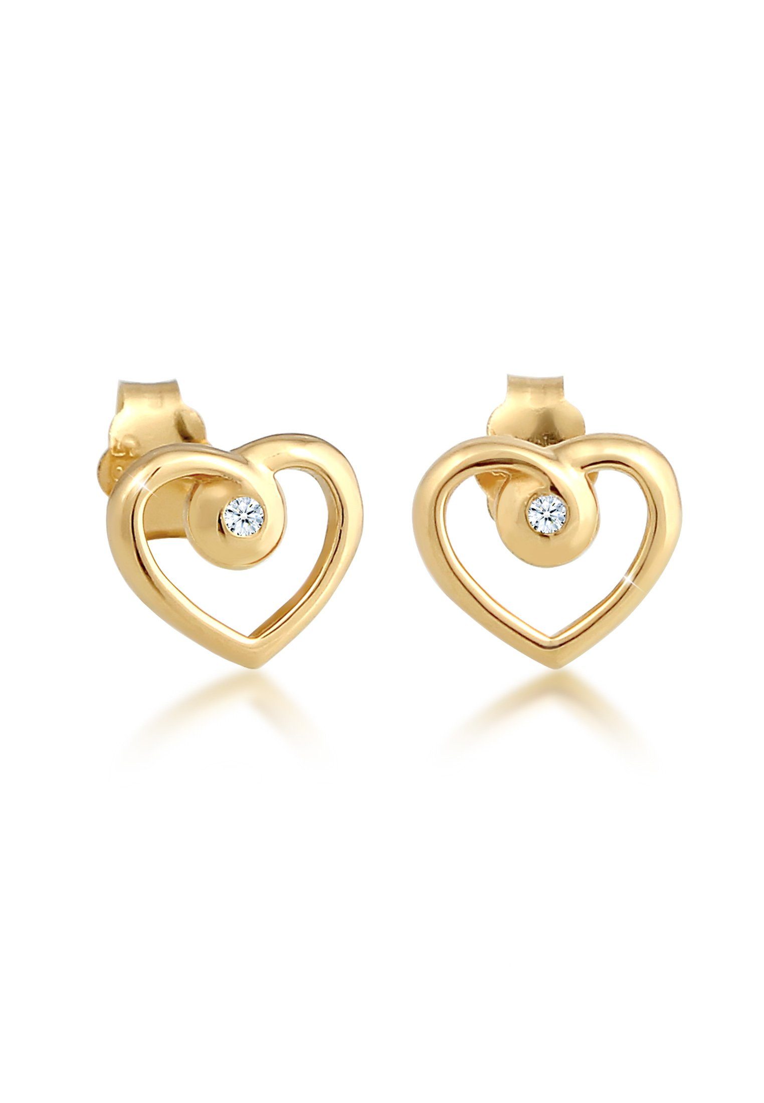 Elli DIAMONDS Paar Ohrstecker Ohrstecker Herz günstig online kaufen
