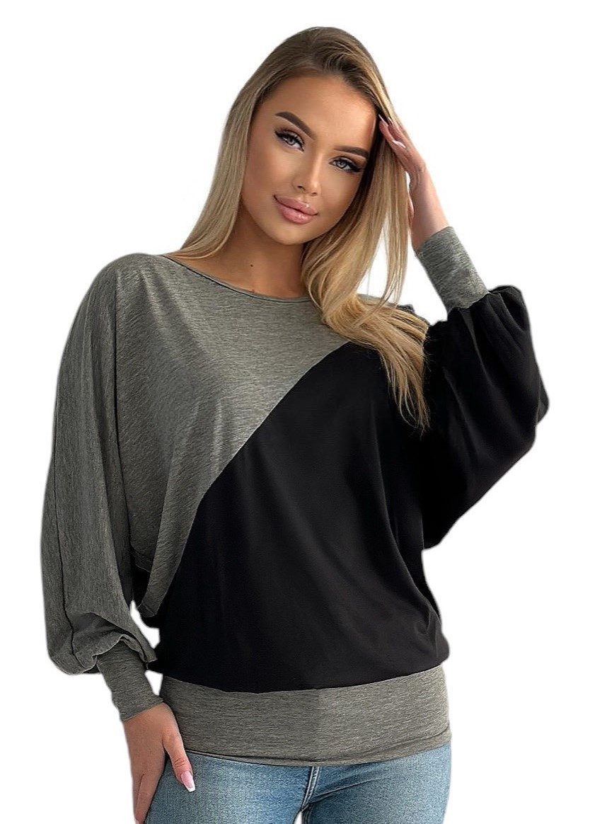 Mississhop Fledermauspullover Damen Bluse Longshirt Tunika günstig online kaufen