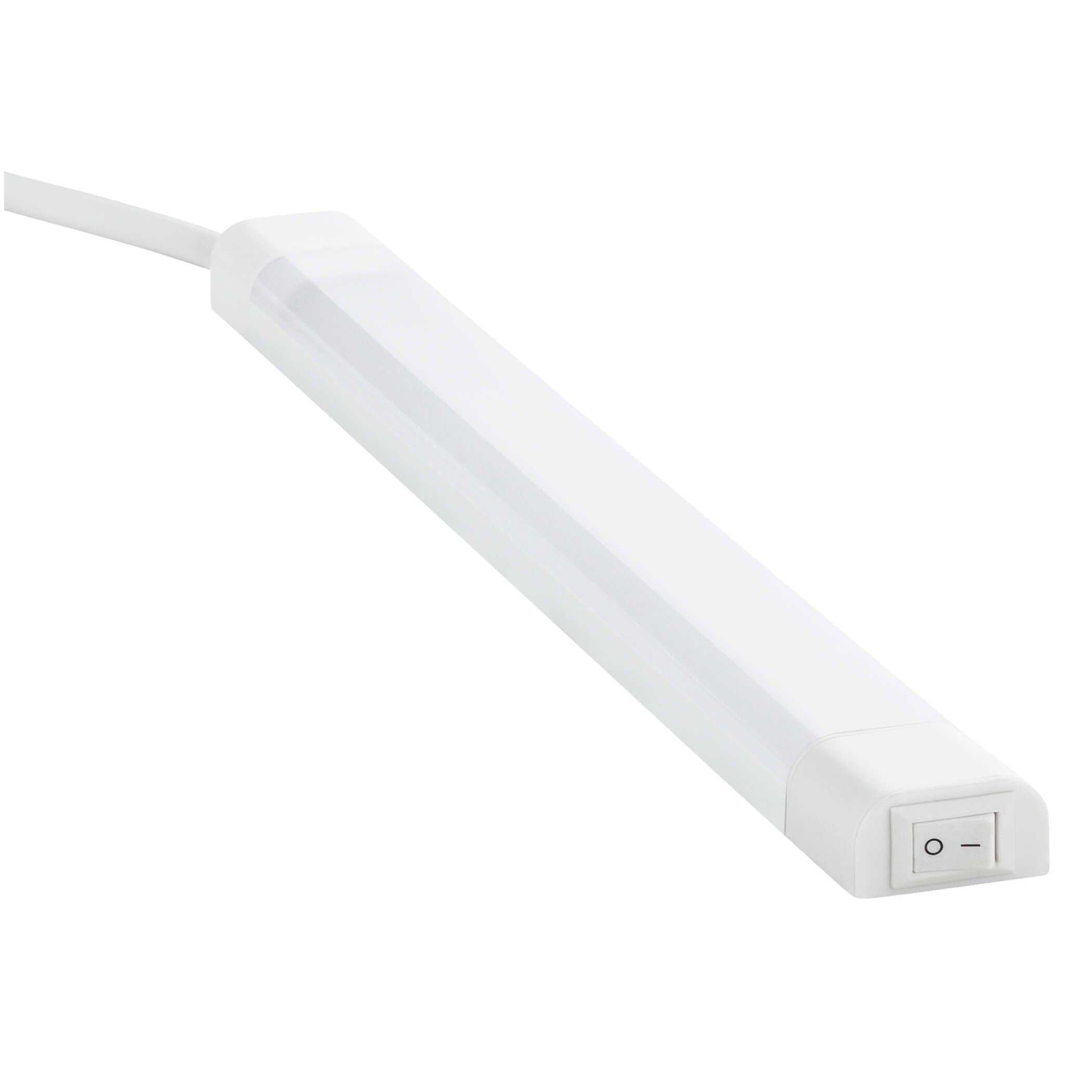 SEBSON Aufbauleuchte LED Unterbauleuchte 30cm, 4W, 300lm, neutralweiß, Stecker & Schalter