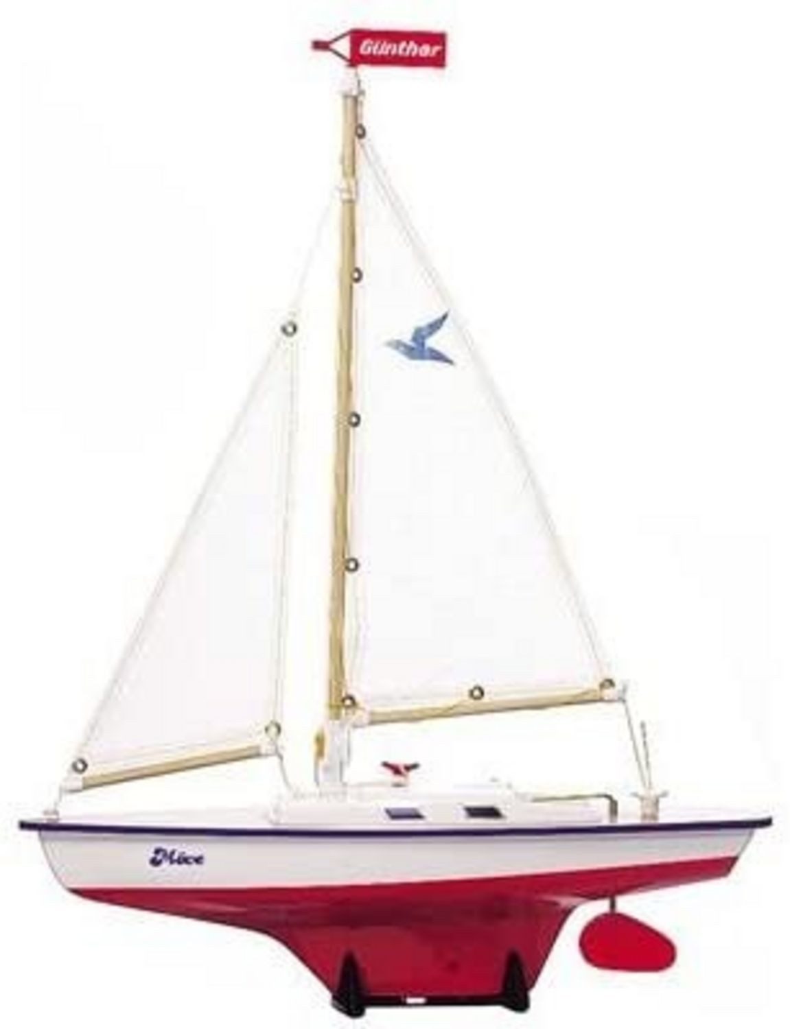Günther Spiel Paul Günther 1806 - Segelboot Möve, Segeljacht 39 x 50 cm