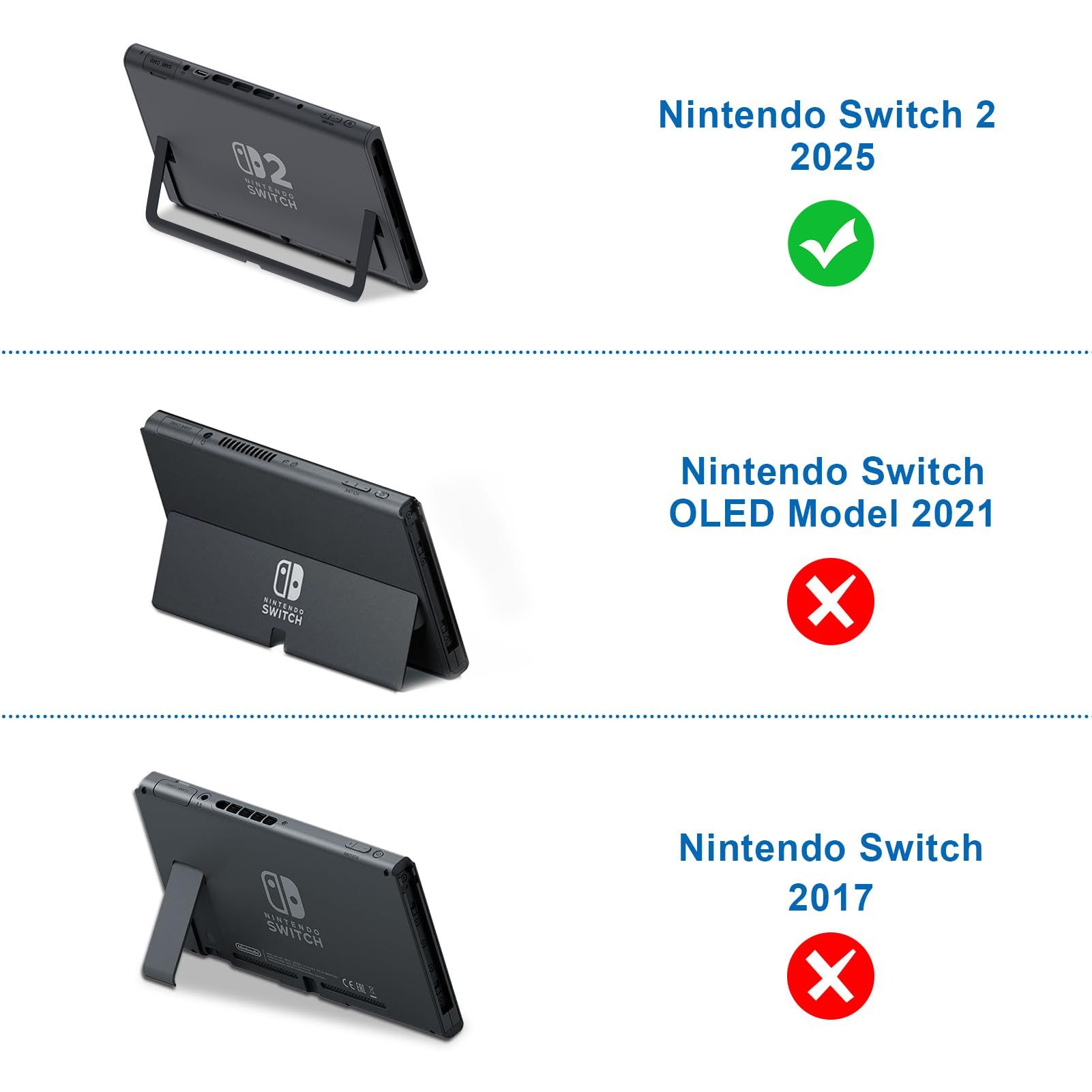 Fintie Nintendo-Schutzhülle für Nintendo Switch 2 (2025) mit Spielkartenfächern – Weiches Silikon, Rutschfest Stoßfest Ergonomische Griffhülle für Switch 2 Kons – Bild 2 von 5