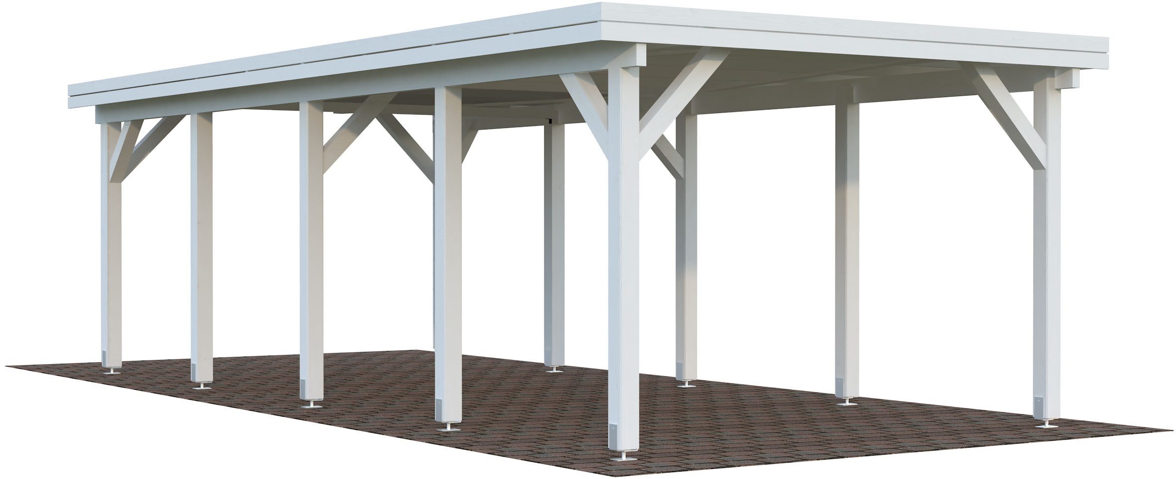 Palmako Einzelcarport Karl, BxT: 360x762 cm, 199 cm Einfahrtshöhe