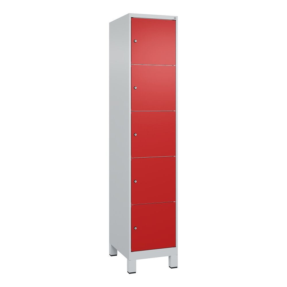 C+P Garderobenschrank Fächerschrank Classic Plus, 5 Fächer übereinander, Abteilbreite 40 ... Geeignet für Kindergärten, Schulen und Vereine