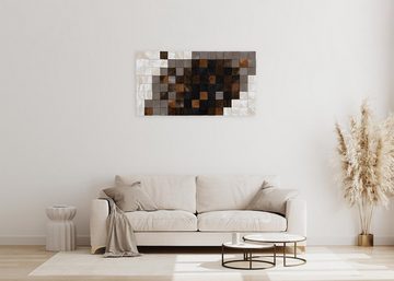 KUNSTLOFT Holzbild Colours of Elegance 102x55 cm, handgefertiges Wandbild aus Holz