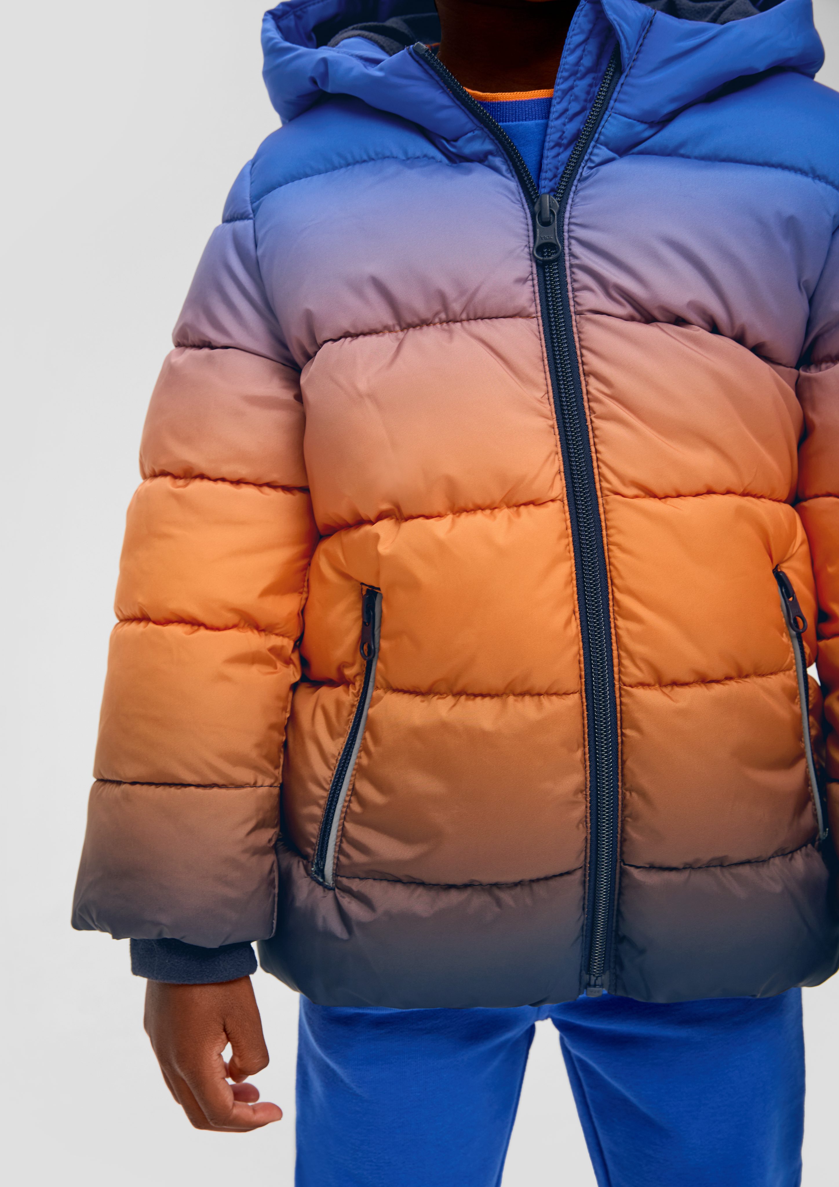 Steppjacke s.Oliver mit royalblau Reißverschlusstaschen Outdoorjacke