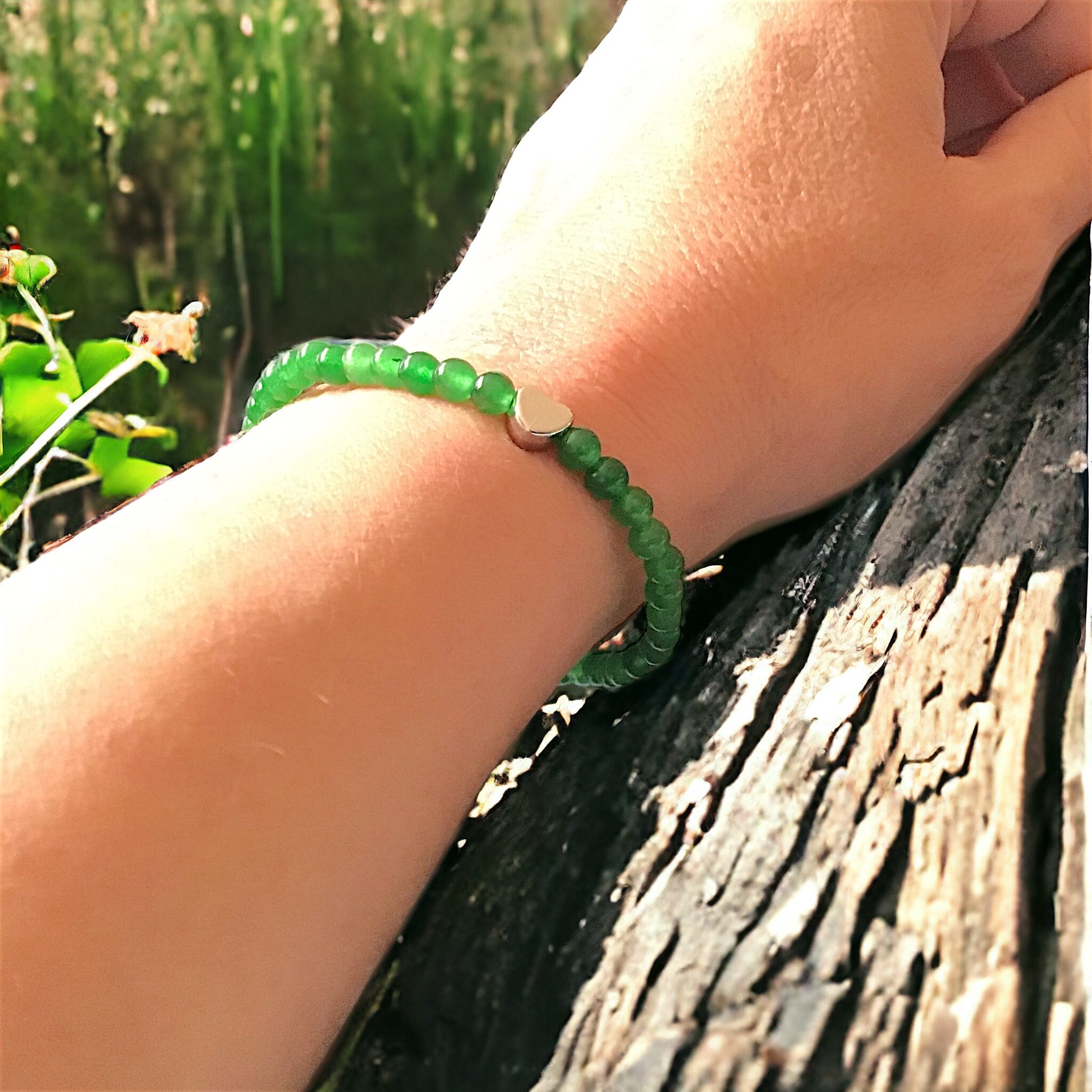 Steinfixx® Perlenarmband Jade grün Perlenarmband mit 925 Silberperle und si günstig online kaufen