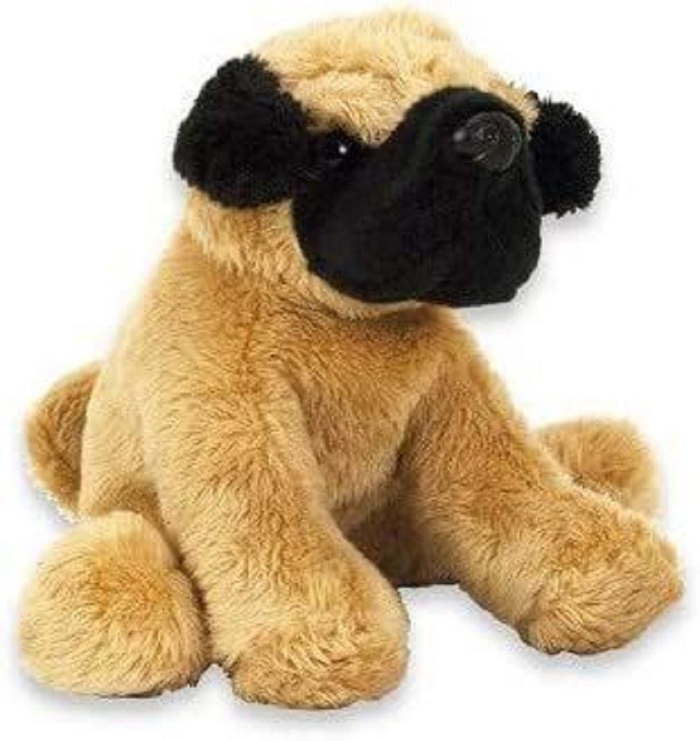 Whitehouse Leisure International Ltd Kuscheltier Hund, Plüsch Paws, Mops, ca.1 6cm, Stofftier, Mitgebsel, Partyartikel (1-St), Ideal als Giveaways, Party Geschenke, Kollektion