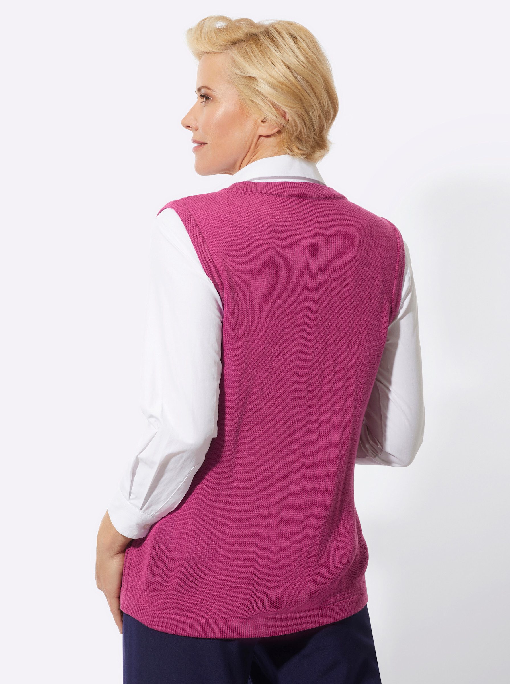 Witt Strickweste Strickweste Ärmellos Zopfmuster günstig online kaufen