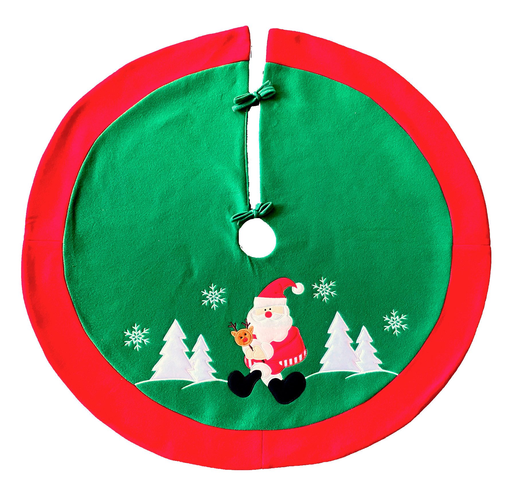 heimtexland Weihnachtsbaumdecke Weihnachtsdeko Baumschmuck Christbaumdecke Baumteppich (1-tlg), Weihnachtsbaum Deko bestickt Baumständer Schürze