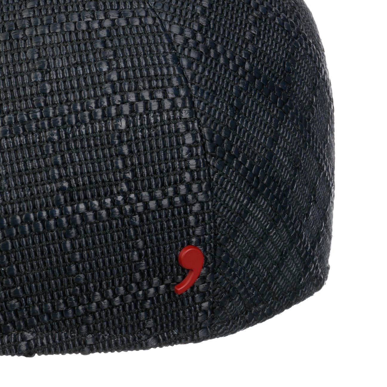Schirm, D´Este Alfonso Schirmmütze (1-St) Cap schwarz Italy Flat Made in mit