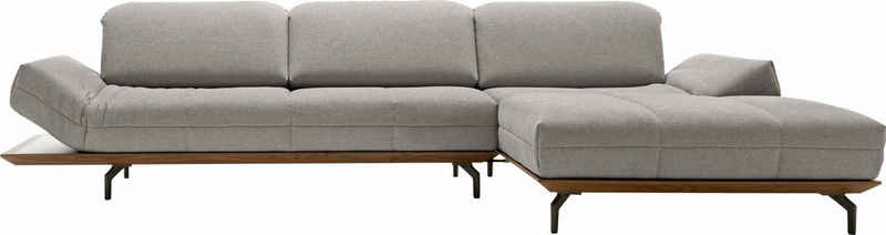 hülsta sofa Ecksofa »hs.420«, Breite 293 cm in 2 Qualitäten, Holzrahmen in Eiche Natur oder Nußbaum