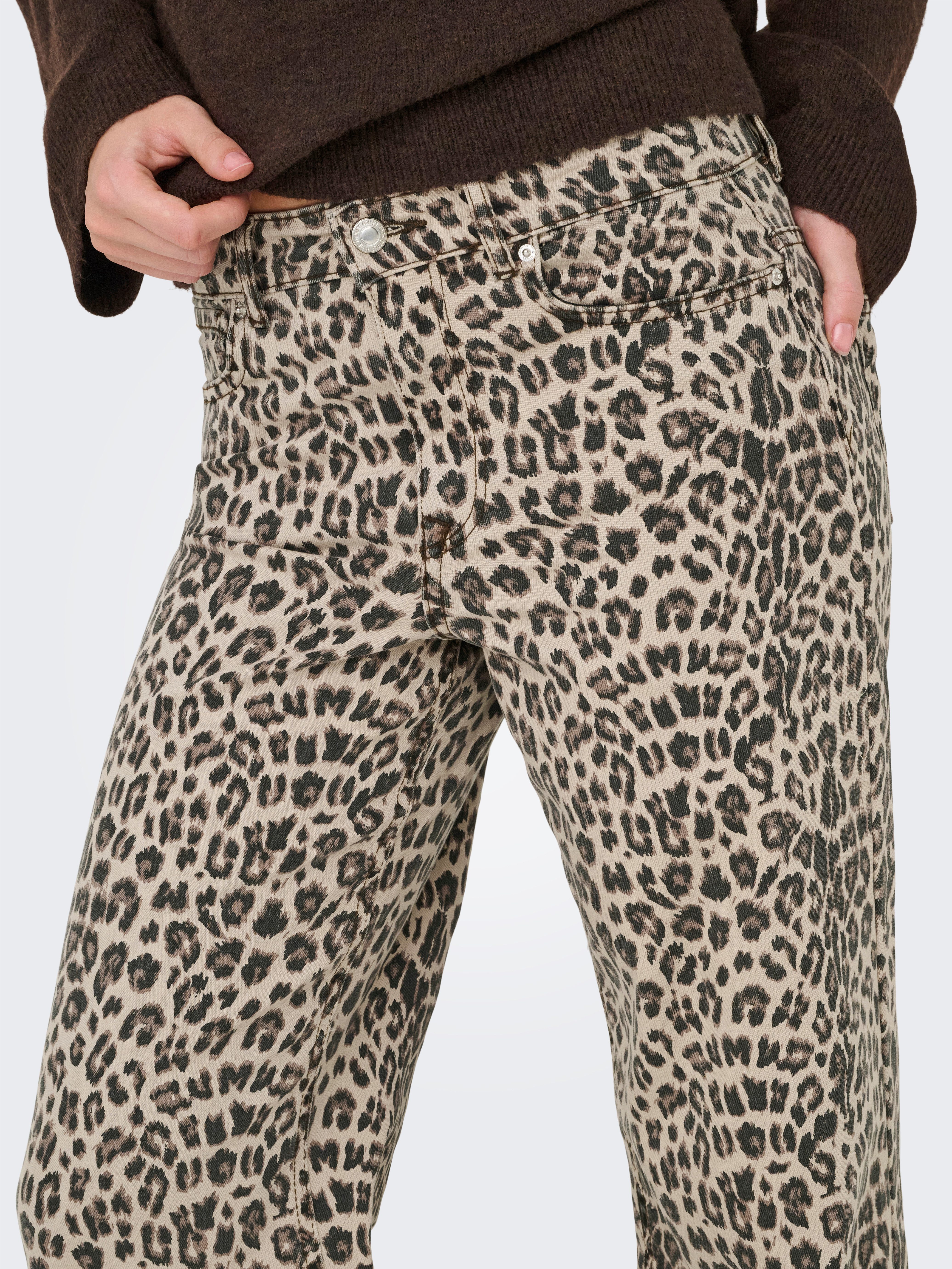 ONLY High-waist-Jeans ONLMADISON BLUSH HW LEO WIDE DNM günstig online kaufen