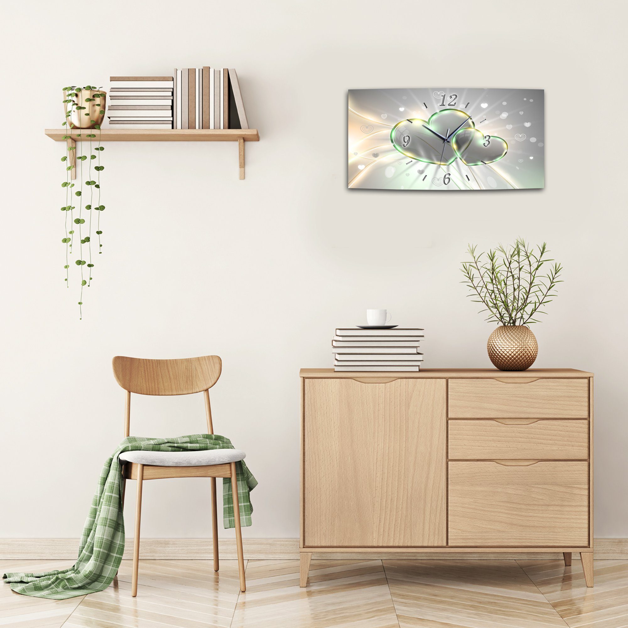 Bilder-Manufaktur Wanduhr BM-8142-1 (BM, Funkuhr oder Quarzuhr, kein Ticken, lautlos, geräuschlos, gross)