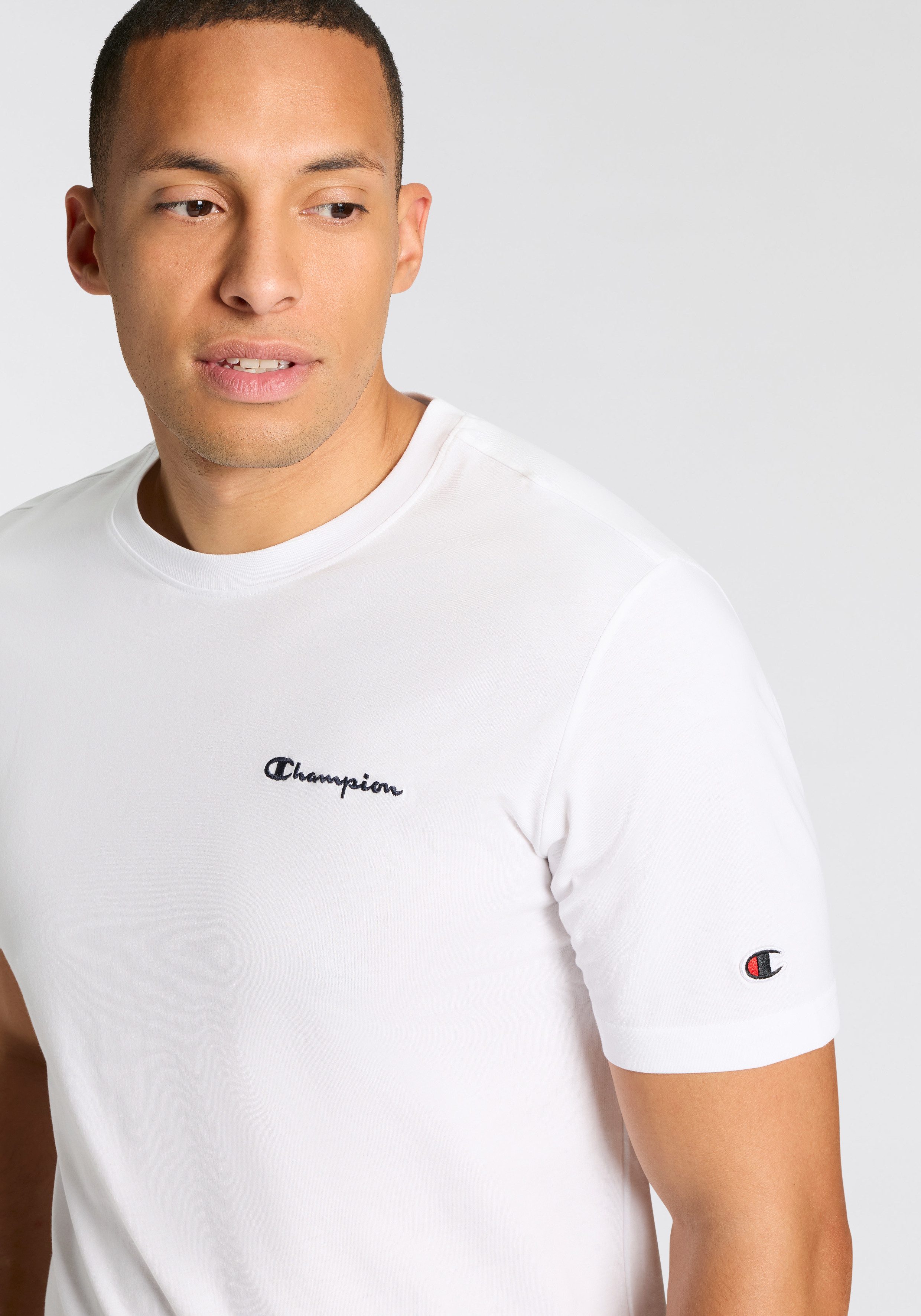 Champion T-Shirt ICONS CONTRAST SS Tee Kurzarm, mit Rundhalsausschnitt, aus Baumwolle, sportlicher Schnitt – Bild 3 von 5