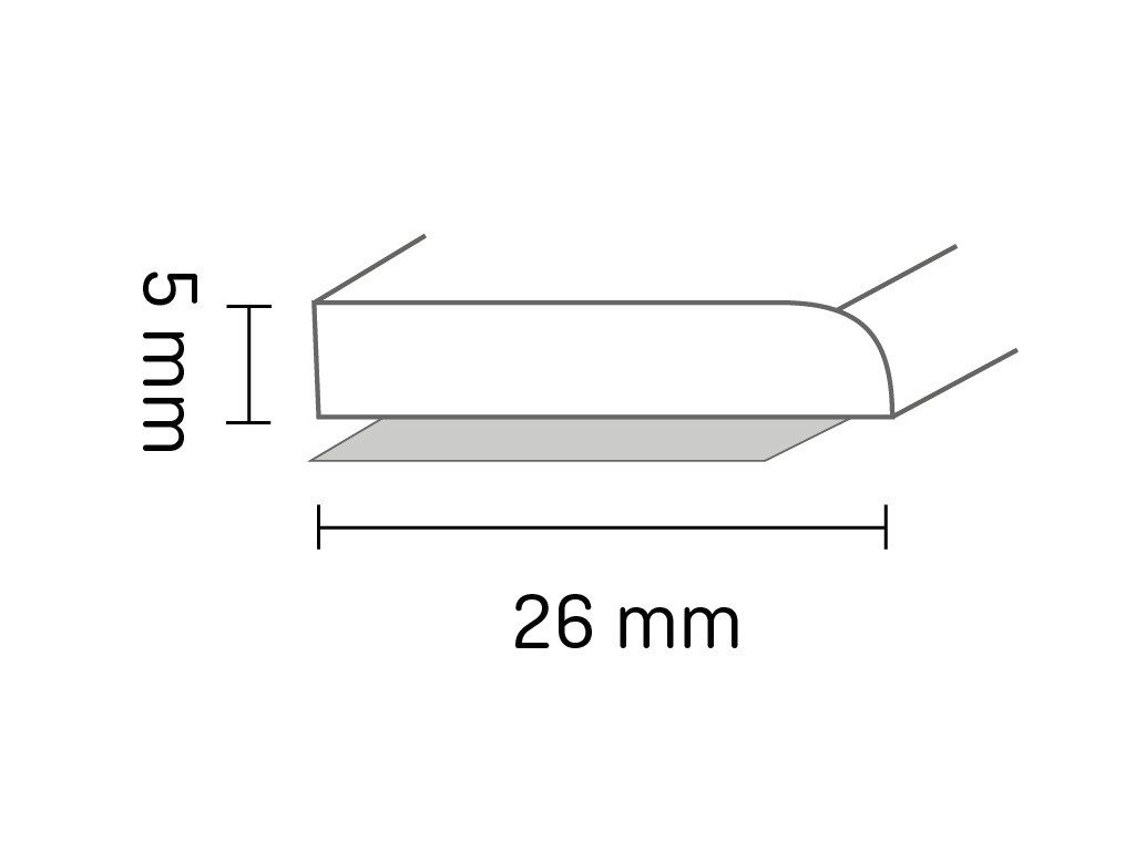 Döllken Profiles GmbH Sockelleiste Döllken Sockelleiste Anthrazit 26×5 mm 2.5 m, L: 250 cm, H: 2.6 cm, 1-St.