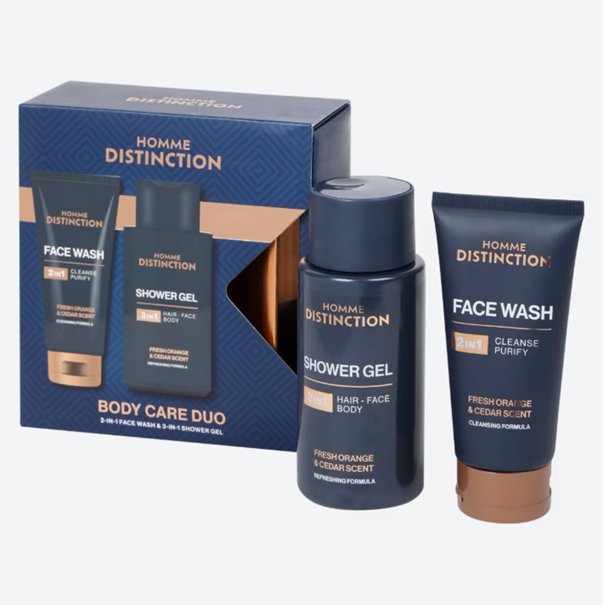 Spectrum Pflege-Geschenkset Men Geschenkset Gesichtsreinigung + Duschgel 2 tlg. Distinction