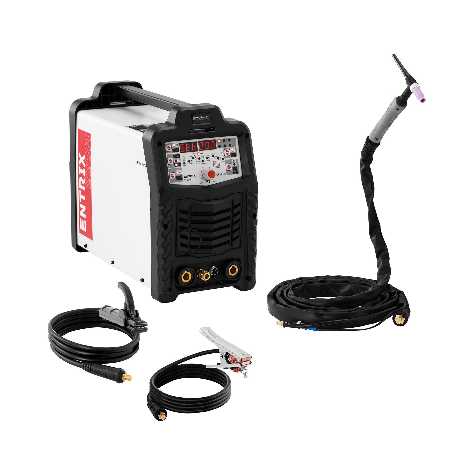 Elektroschweißgerät ALU Schweißgerät - WIG AC/DC - 200 A - Duty Cycle 60 % - LED - Puls