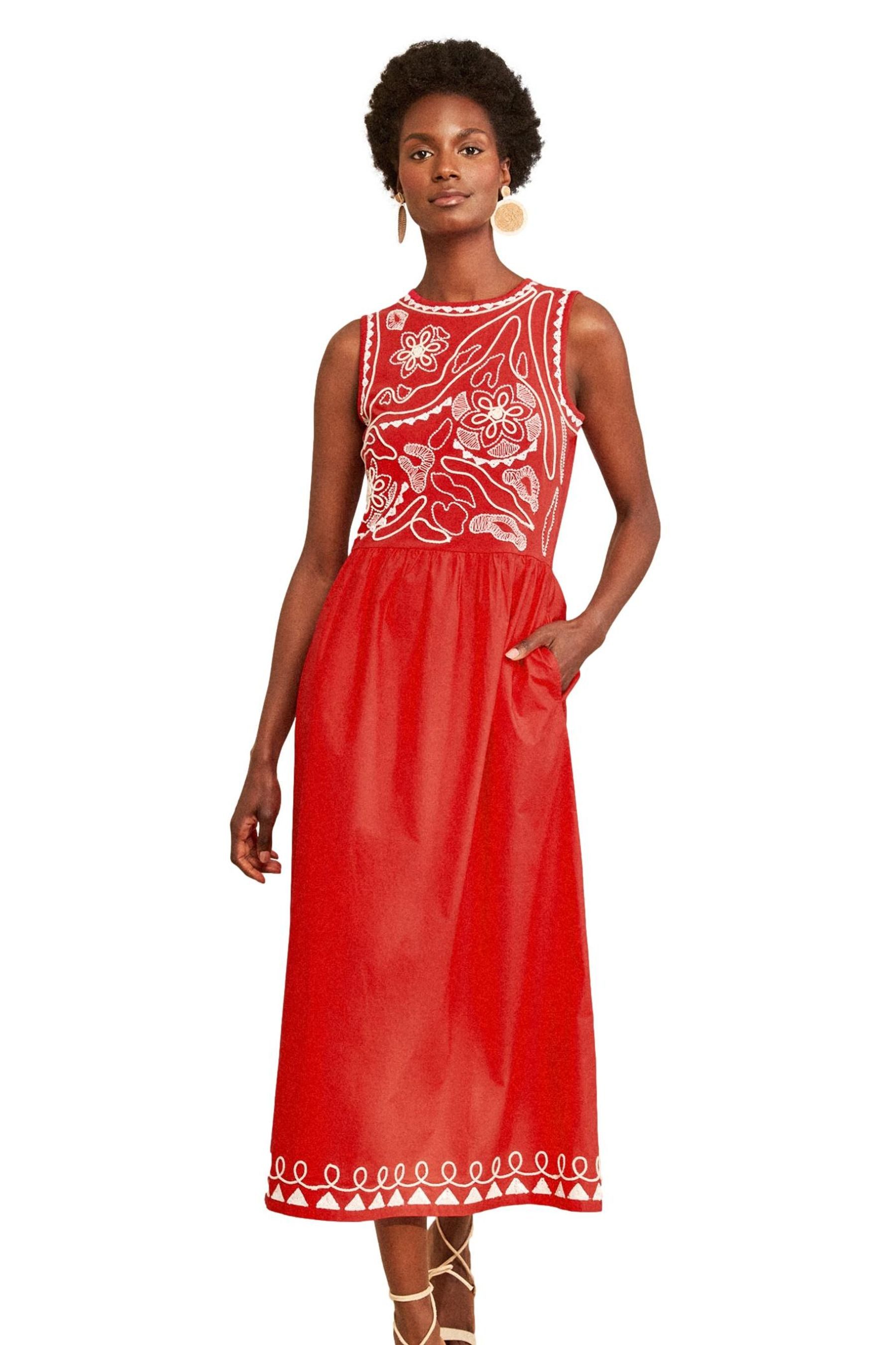 Love & Roses Midikleid Love & Roses Jersey-Midikleid mit Rockteil, (1-tlg)