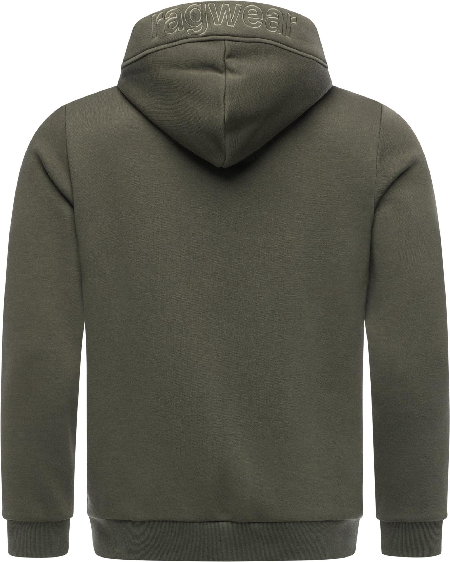 Ragwear Sweatjacke Wernons Weiche Herren Alltagsjacke mit verstellbarer Kapuze