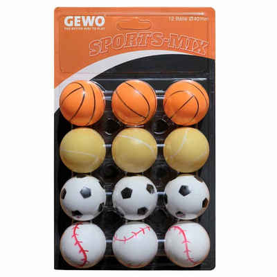 Gewo Tischtennisball GEWO Ball Sports-Mix 12er bunt