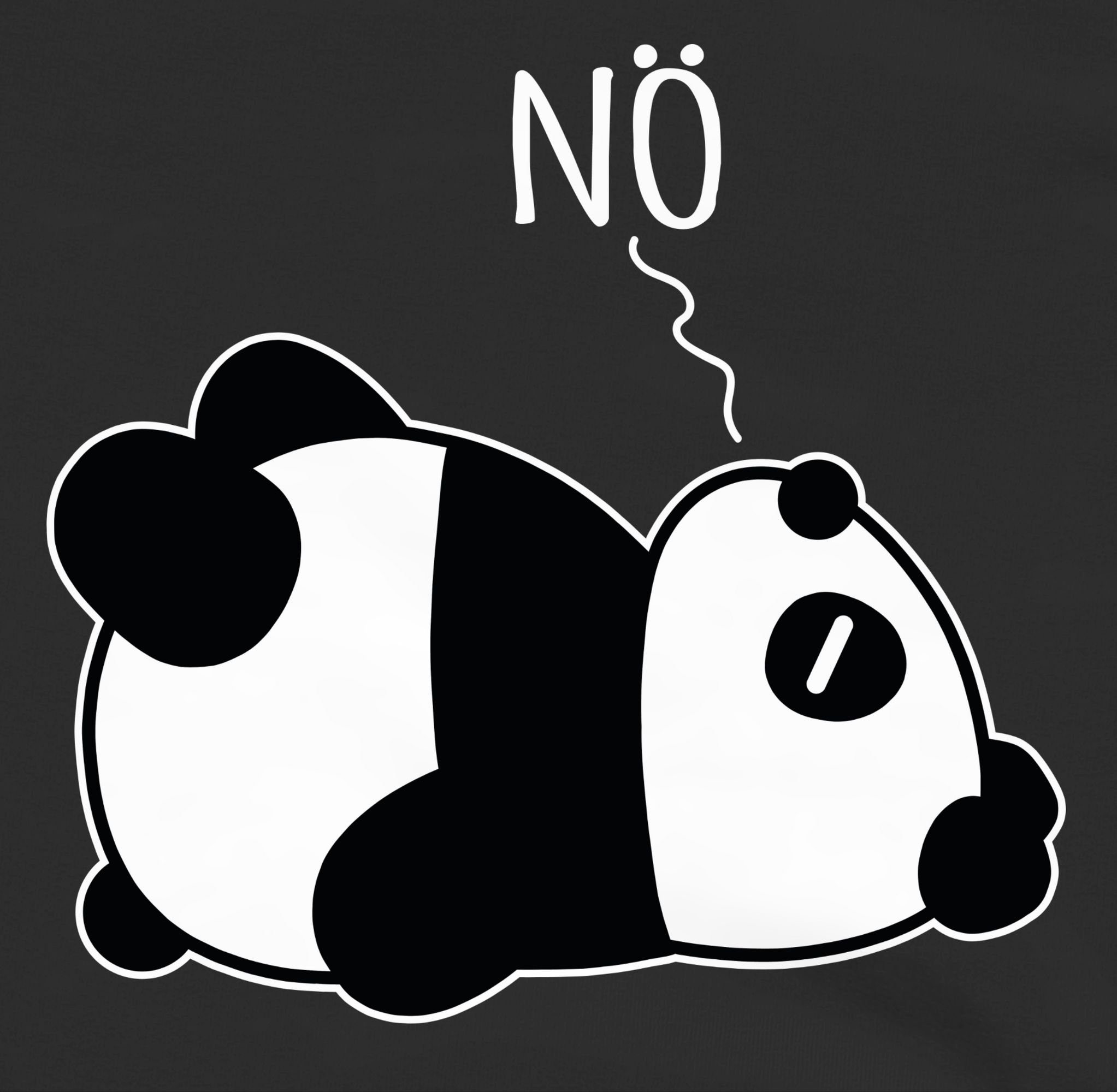 Statement Schwarz Shirtracer 2 Nö Hoodie Sprüche - weiß Kinder - Panda