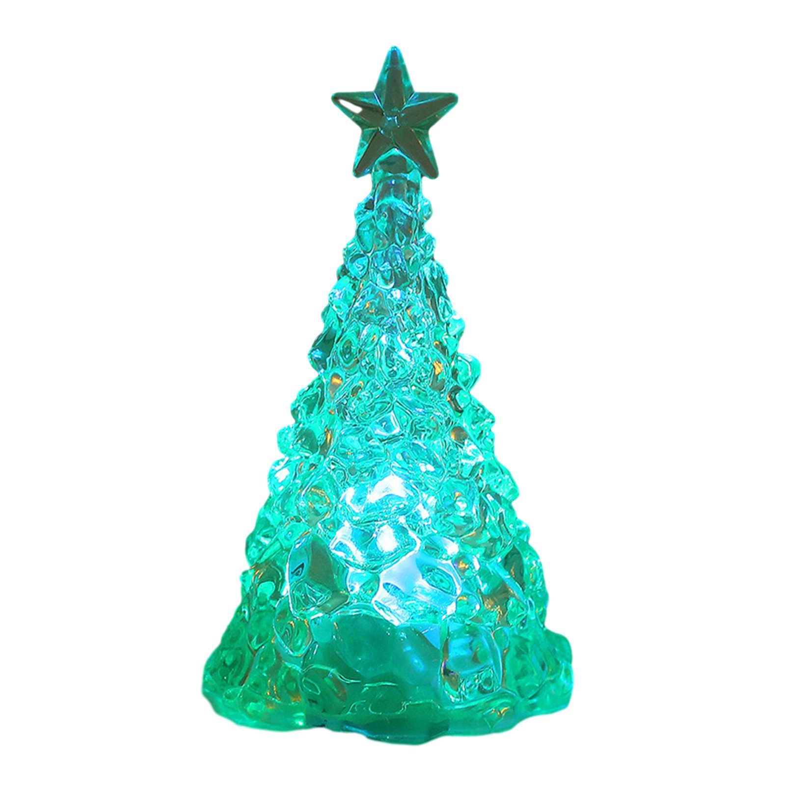 Desktop Grün LED 4 Weihnachtsdekorationen Kristall Geschenk Kerzenlicht, LED Nachtlicht Weihnachtsbaum Stück Heiligabend Nachtlicht Nachtlicht Rutaqian Ornament