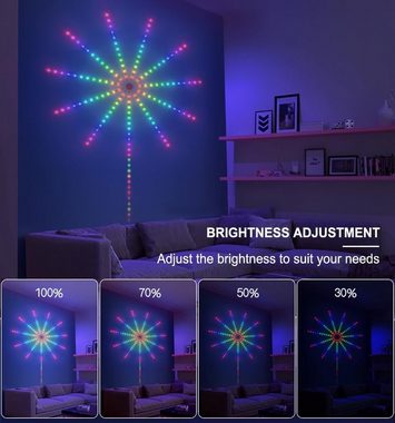 DESUO LED-Streifen Bluetooth LED Feuerwerks Lichter Sync Musik für Weihnachten Party Bar