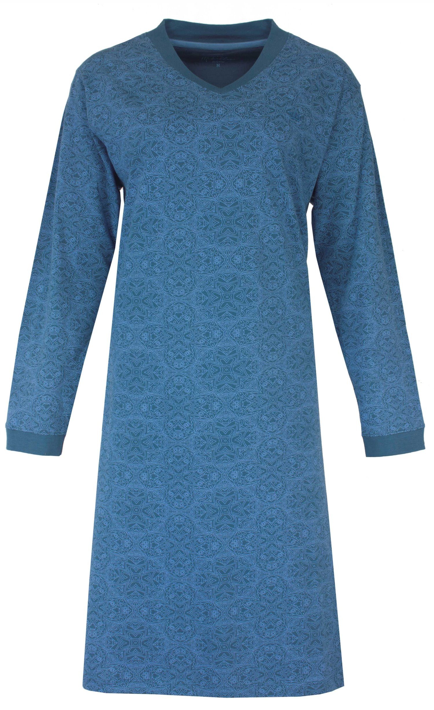 Medaillon Nachthemd Damen Schlafshirt mit langem Arm (1-tlg) Baumwolle günstig online kaufen