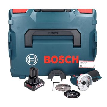Bosch Professional Winkelschleifer Bosch GWS 12V-76 Professional Akku Winkelschleifer 12 V 76 mm Brushless + 1x Akku 6,0 Ah + L-Boxx - ohne Ladegerät