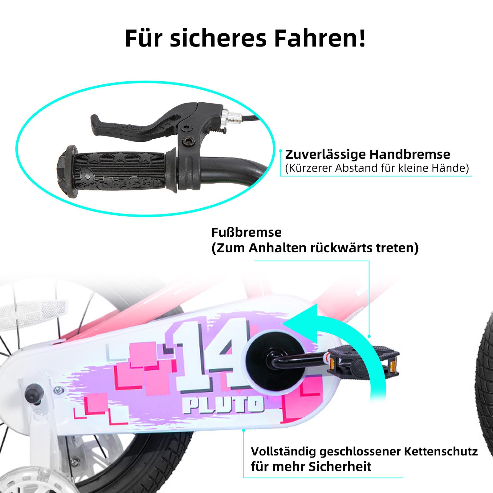JOYSTAR Kinderfahrrad 12/14 /16/18/20 Zoll fahrrad für Jungen und Mädchen 3-12 Jahre, Mit Korb, Stützrädern, Fahrradklingel, Flaschenhalter, Kettenabdeckung