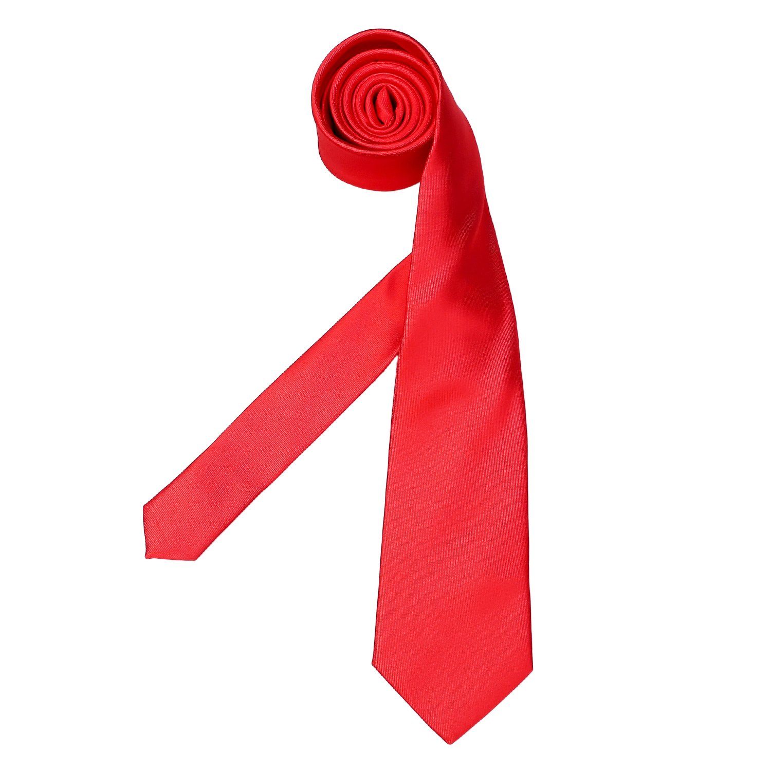 DonDon Krawatte rot Büro 7 Krawatte) cm 1x breit oder Krawatte Veranstaltungen Schnitt, klassischer zeitlos Seidenlook, (Packung, 1-St., für festliche
