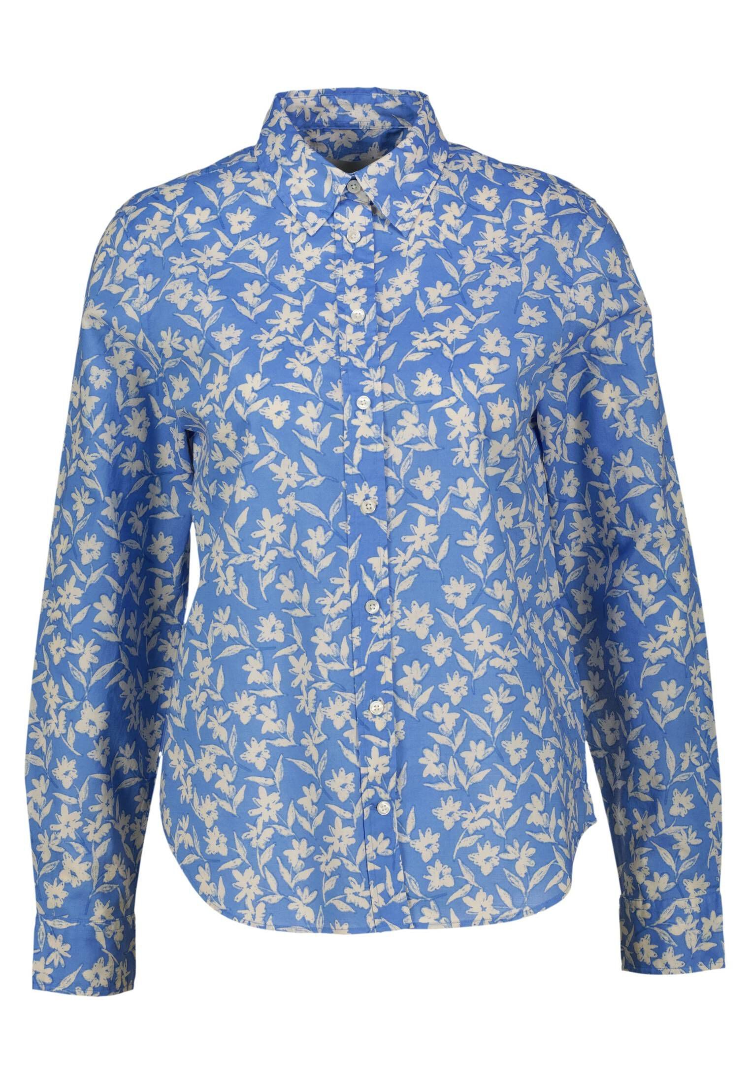 Klassische Bluse Damen Hemdbluse mit floralem Print