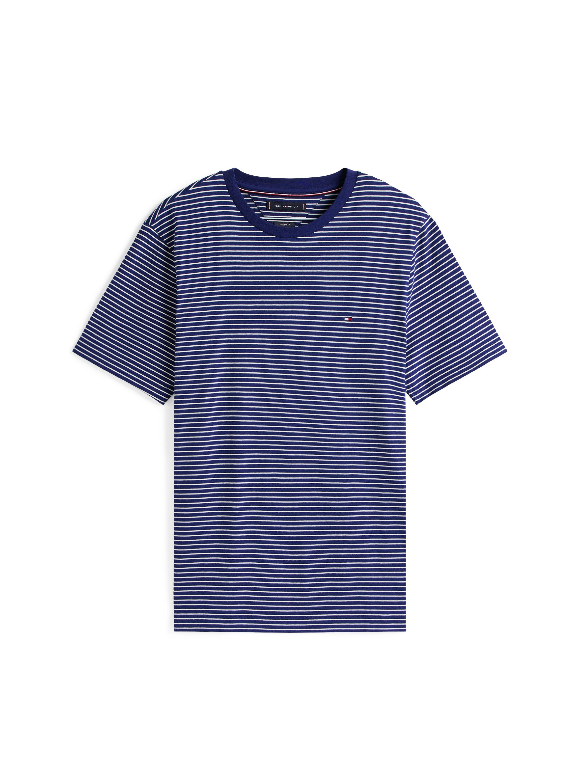 Tommy Hilfiger T-Shirt ESSENTIAL REGULAR FIT SOLID mit Stickerei unifarben, casual, Baumwolle, Rundhals