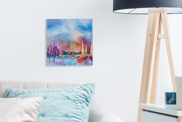 OneMillionCanvasses® Gemälde Malerei - Boote - Wasser, (1 St), Leinwand Bilder für Wohnzimmer Schlafzimmer